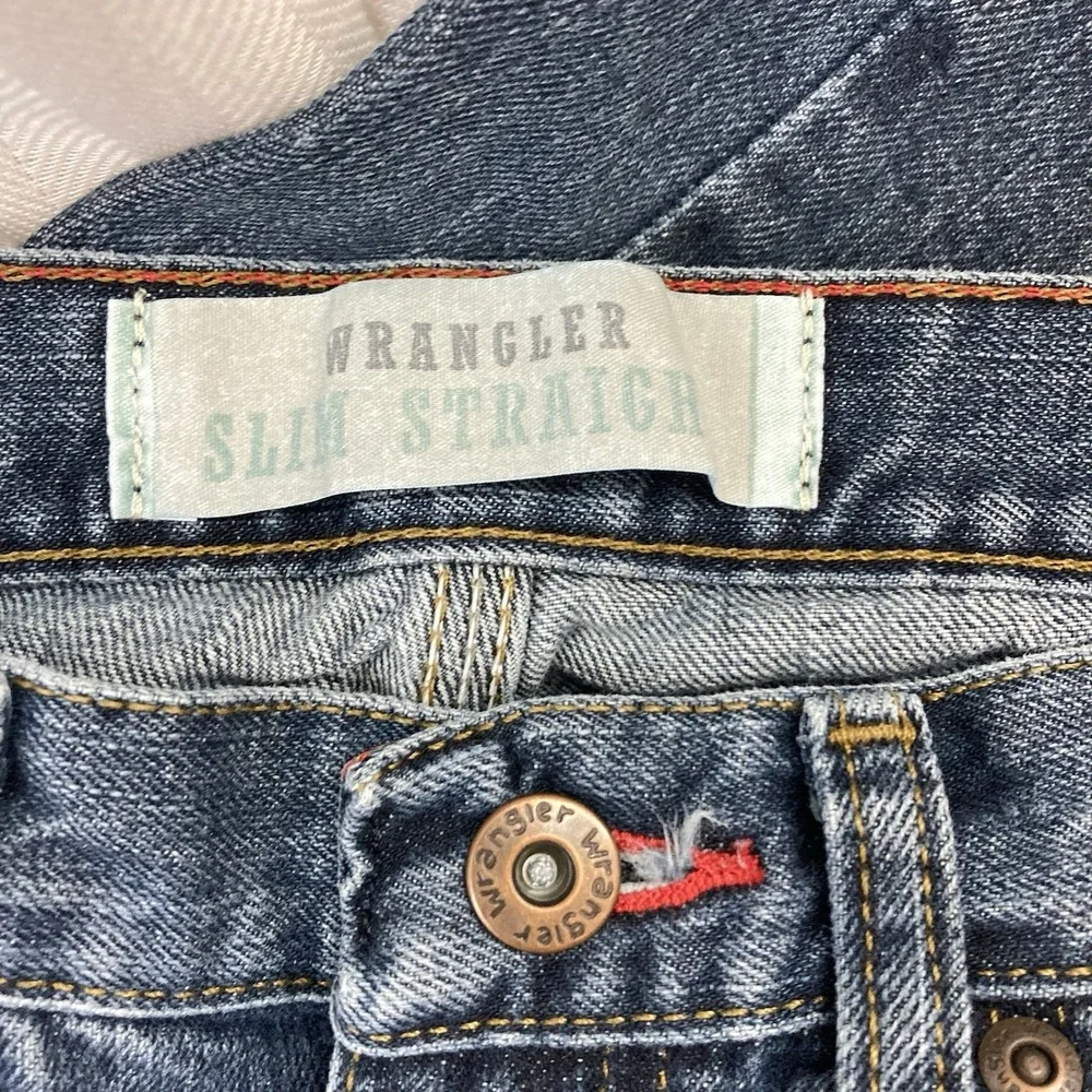 Wrangler Jeans Men's 30X29 (Tag 30X30) Blue Jeans Straight‎ Slim Fit